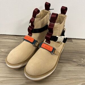 SOREL Hi-Line EQ Waterproof Chelsea Boots Chalk Women's Size 8.5 $185 NWOB